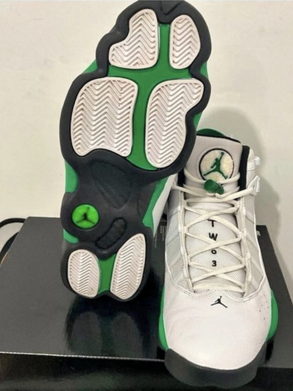 Air Jordan 6 Rings Lucky Green White Black Men’s Size 10